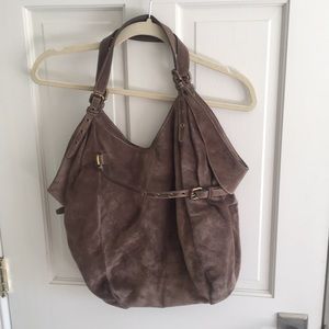 Kooba Suede Bag, good condition, taupe